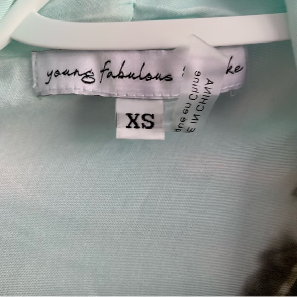 YFB Young Fabulous Broke Carmen Tie Dye tie open front top blouse - Picture 8 of 16